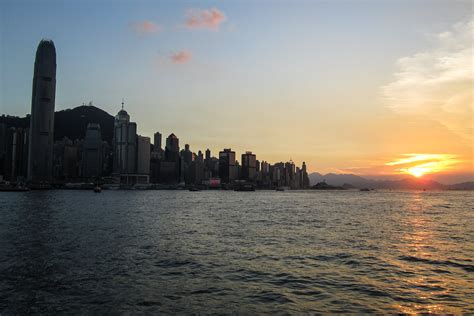 Victoria Harbour Sunset - Flying and Travel