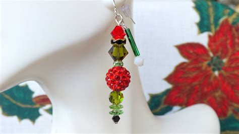 Grinch Earrings Swarovski Earrings Christmas Earrings Christmas