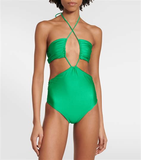 Cutout Swimsuit In Green Jade Swim Mytheresa