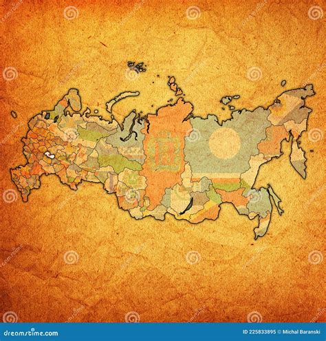 Mordovia Republic On Administration Map Of Russia Stock Image Image