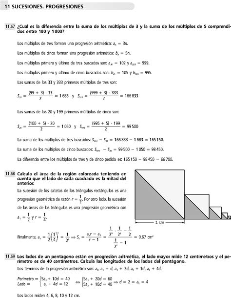 Sucesiones Progresiones Ejercicios Resueltos De Secundaria