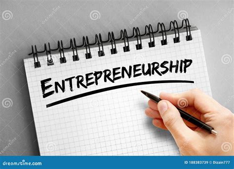 Entrepreneurship Text, Business Concept Background Stock Image - Image ...