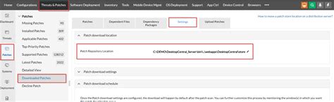 patch location  local pc