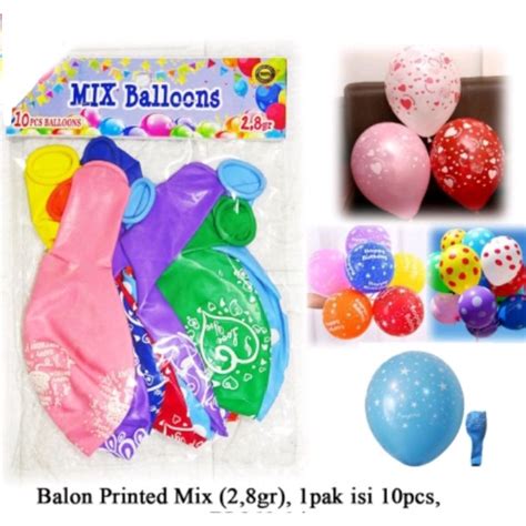 Jual Balon Latex Motif Happy Birthday Mix Balon Latex Hbd 12 Inch