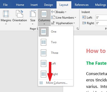 How To Split Page In Word Into Half Using Columns Software Accountant