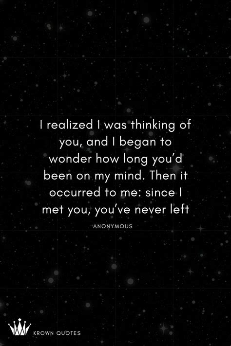 I Realized I Was Thinking Of You And I Began Thinking Of You Quotes