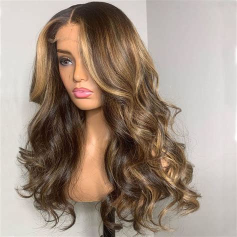 Amazon Oulaer Hair X Body Wave Wig Highlight Blonde Brown