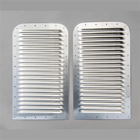 Rectangular Straight Cut Natural Aluminum Hi Flow™ Hood Louvers