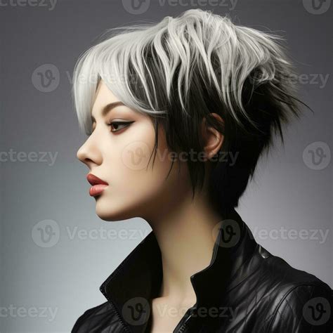 Illustration of a haircut fashion portrait, AI Generated 34224244 Stock ...