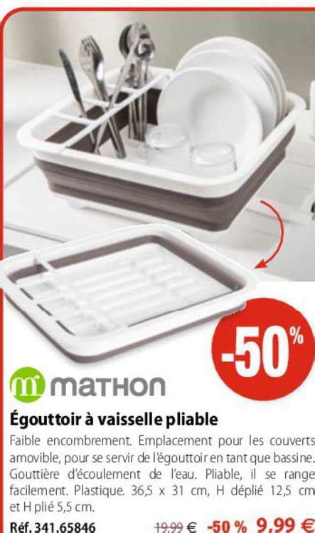 Promo Gouttoir Vaisselle Pliable Chez Mathon