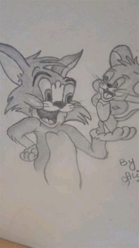 draw a sketch of tom & Jerry 🤓😘 | Tom and jerry, Draw, Toms