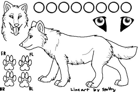 Blank Wolf Fursona Ref Sheet Thunderbird Wallpaper