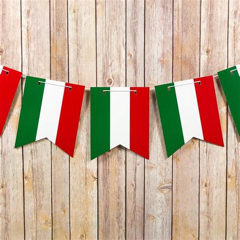 Italian Flag Italy Country Pattern Guidon Pennant Banner Garland 11ft