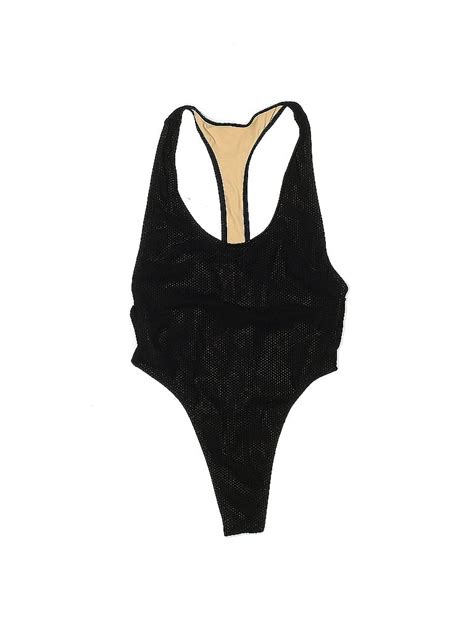 Mbm Swim Solid Black One Piece Swimsuit Size M 59 Off Thredup