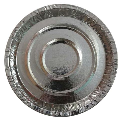 Silver Plain Inch Disposable Paper Plate For Event And Party