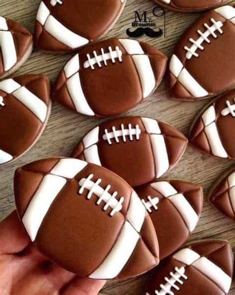 Football Cookies Football Sugar Cookies Football Cookies Royal Iced Cookies