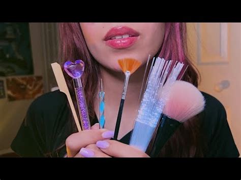 Asmr Tracing Brushing Your Face W Different Tools Youtube