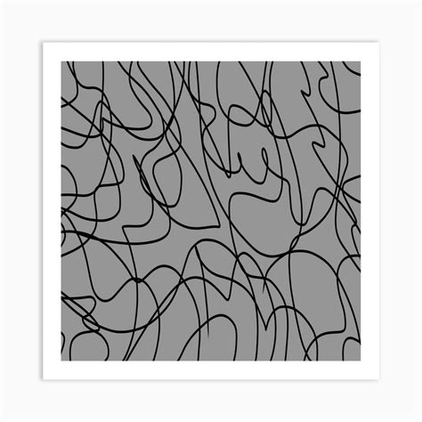 Abstract Line Art in Gray Art Print by Danielle Gensler Abstracts - Fy