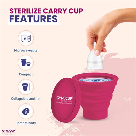 Gynocup Collapsible Silicone Cup Menstrual Cup Sterilizer Kills 99