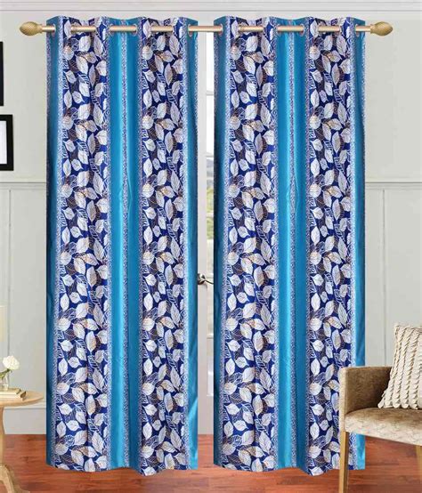 Sapphire Blue Polyester Eyelet Long Door Curtain Buy Sapphire Blue