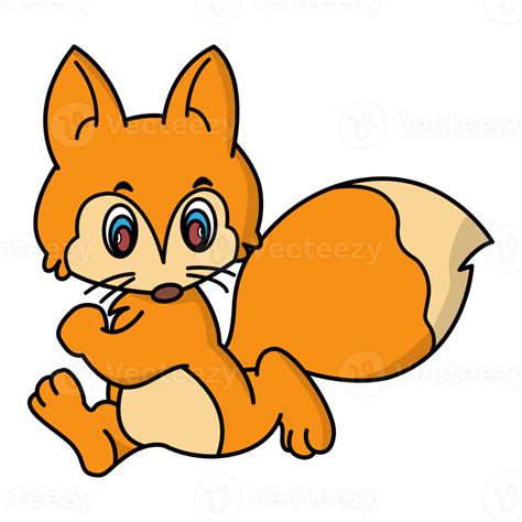 Fox coloring cartoon design on transparent background 9973940 PNG