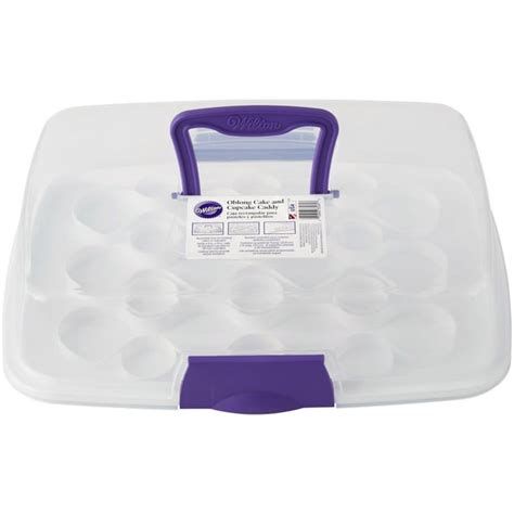 Wilton Oblong Cake And Cupcake Carrier Cake Cupcake Caddy 3 In 1 Walmart Ca