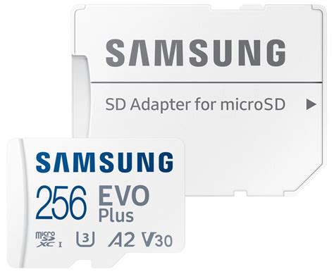 Карта пам'яті Samsung Evo Plus microSDXC 256GB UHS-I U3 V30 A2 + SD ...