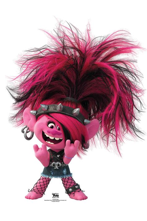 Princess Poppy Punk Troll Official Trolls World Tour Lifesize Cardboard ...