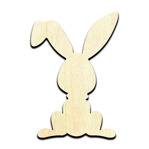 Bunny Rabbit Easter Laser Cut Out Unfinished Wood Shape Craft Supply