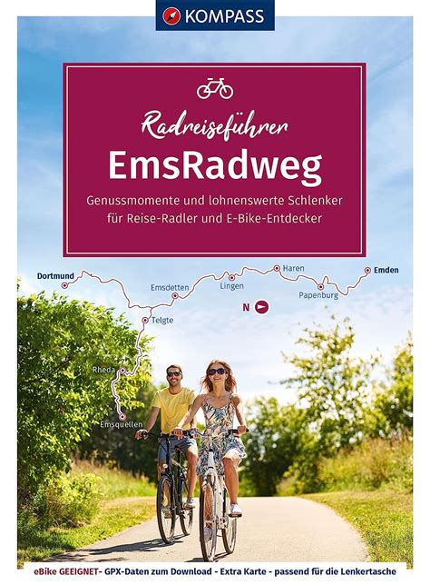 Kompass Radreisef Hrer Emsradweg Von Der Senne Bis Zur Nordsee Mit