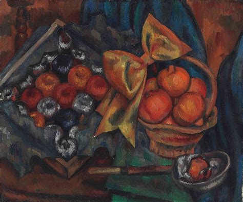 Still Life With Pomegranates And Fruit By Mark Gertler Artvee