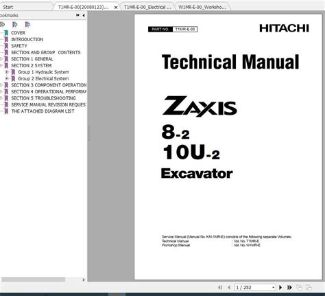 Hitachi Mini Excavator Zaxis ZX8 2 ZX10U 2 Shop Manual Auto Repair