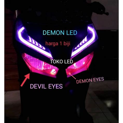 Jual Lampu LED Demon Devil Eye 3titik Untuk Semua Motor Nyala Terang