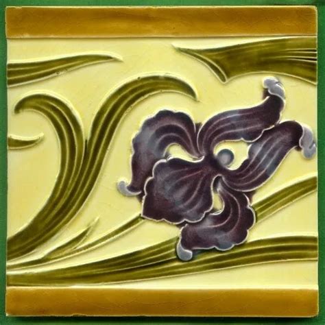 Jugendstil Fliese Kachel Art Nouveau Tile Tegel Offstein