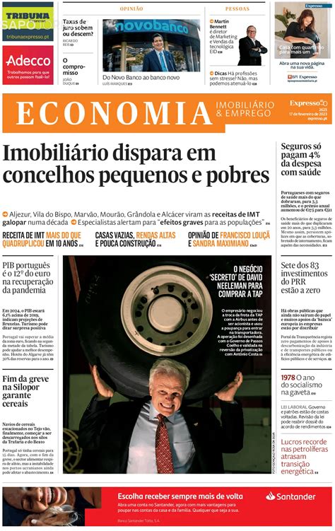 Expresso Economia Fev Jornais E Revistas Sapo Pt Ltima