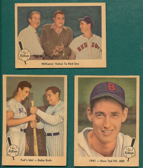 Lot Detail 1959 Ted Williams Lot Of 21 W Babe Ruth 2