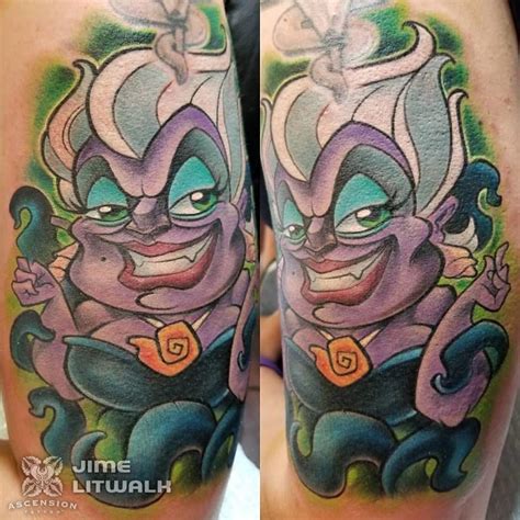 New School Disney Ursula Tattoo By Jime Litwalk Orlando Instagram