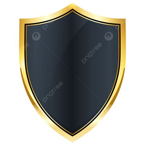 Elegant Golden Shield Image Vector Clipart Shield Clipart Shield