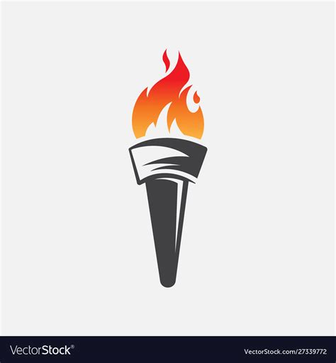 Torch Icon Royalty Free Vector Image Vectorstock