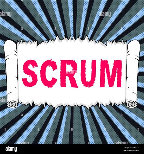 Affiche affichant Scrum mot écrit sur l écriture manuscrite comme