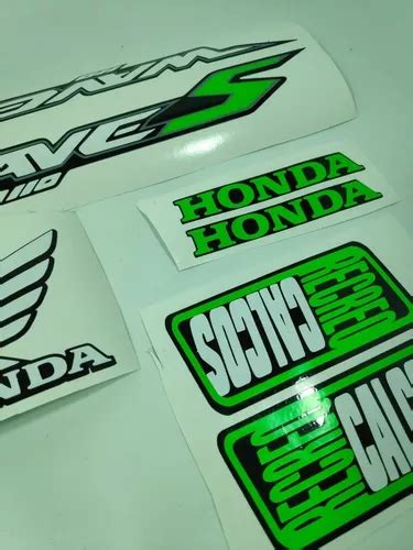 Kit Calcos Honda Wave S Personalizadas Plotter De Corte En Venta En