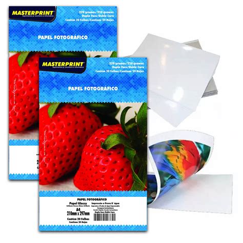 Papel Foto Frente E Verso - Papel Fotográfico Frente Verso Dupla Face 220G A4 Master Print | PrintLoja