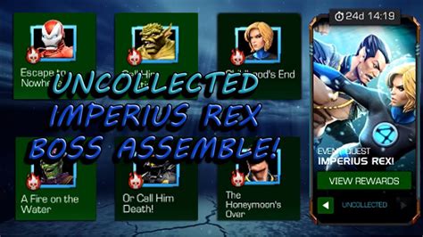 Marvle Contest Of Championsmcoc Imperius Rex Uncollected Namor Invisible Woman Yellow Jacket