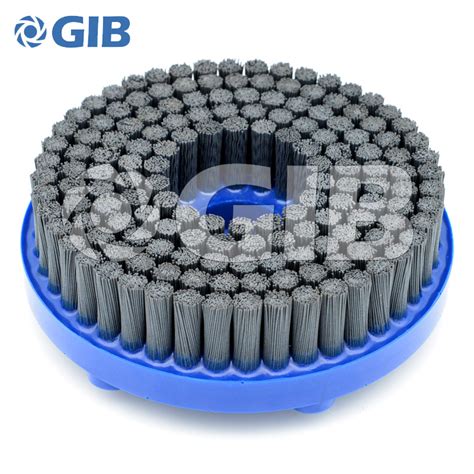 Custom Made Silicon Carbide Abrasive Nylon Disc Brush For Deburring Od