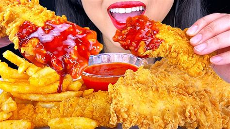 Asmr Spicy Fried Chicken And French Fries Kfc Asmr Eating No Talking