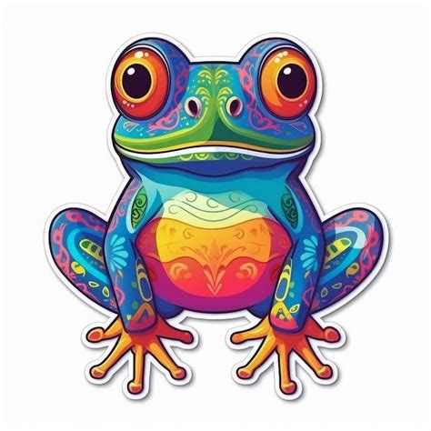 Premium Ai Image A Colorful Frog With Big Eyes And A Colorful Body