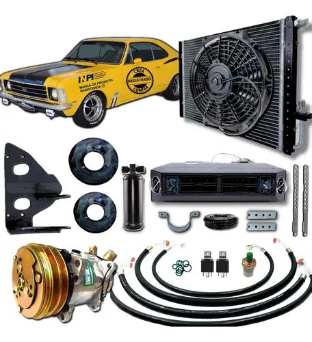 Kit Ar Condicionado Opala Completo Suporte E Duas Polias