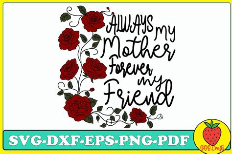 Always My Mother Forever My Friend Svg Graphic By Boo Embroidery · Creative Fabrica