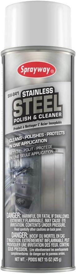 Sprayway Sw Aerosol Stainless Steel Polish Cleaner Oz Amazon