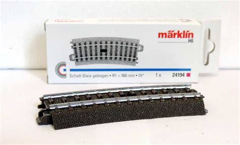 M Rklin 024194 Schaltgleis Gebogen Radius 360 Mm 15 Grad Modellbahn